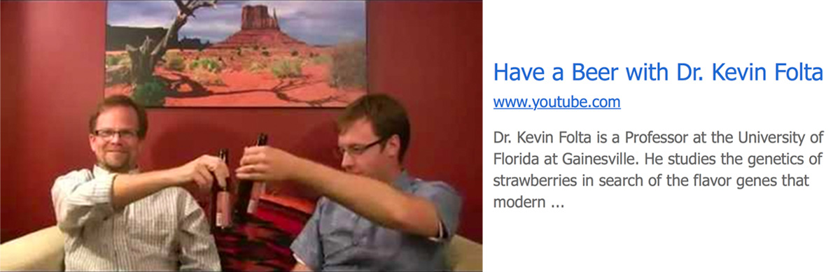 Have a beer with Dr Kevin Folta