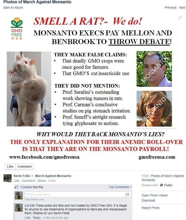 Folta Fake graphic of March Against Monsanto, with comment.jpg