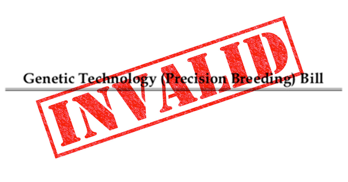 Genetic Technology Bill - Invalid