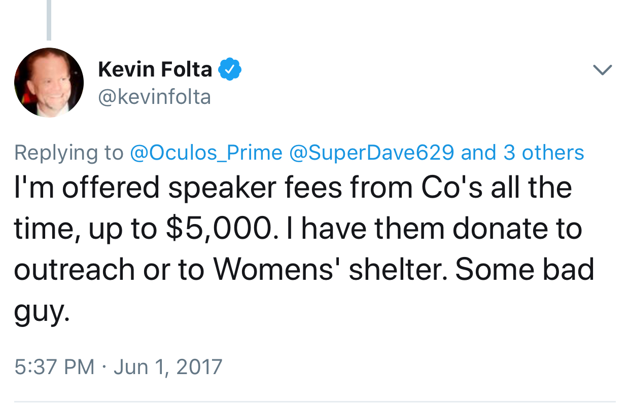 Kevin Folta speaker fees