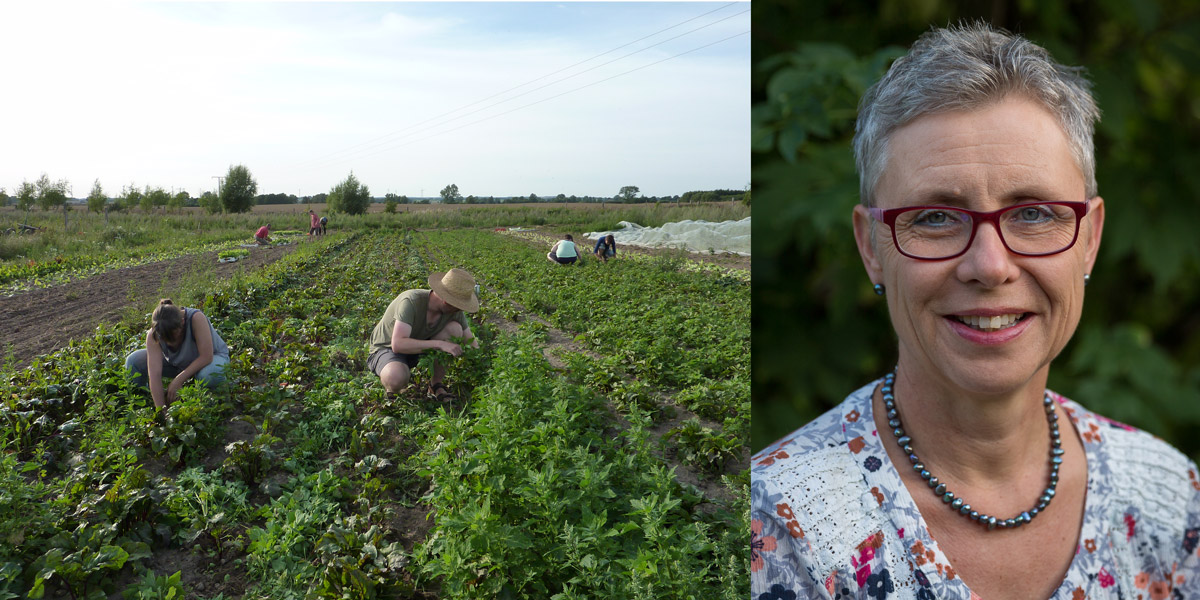 Organic farming in a community in Smaack plus Dr Angelika Hilbeck