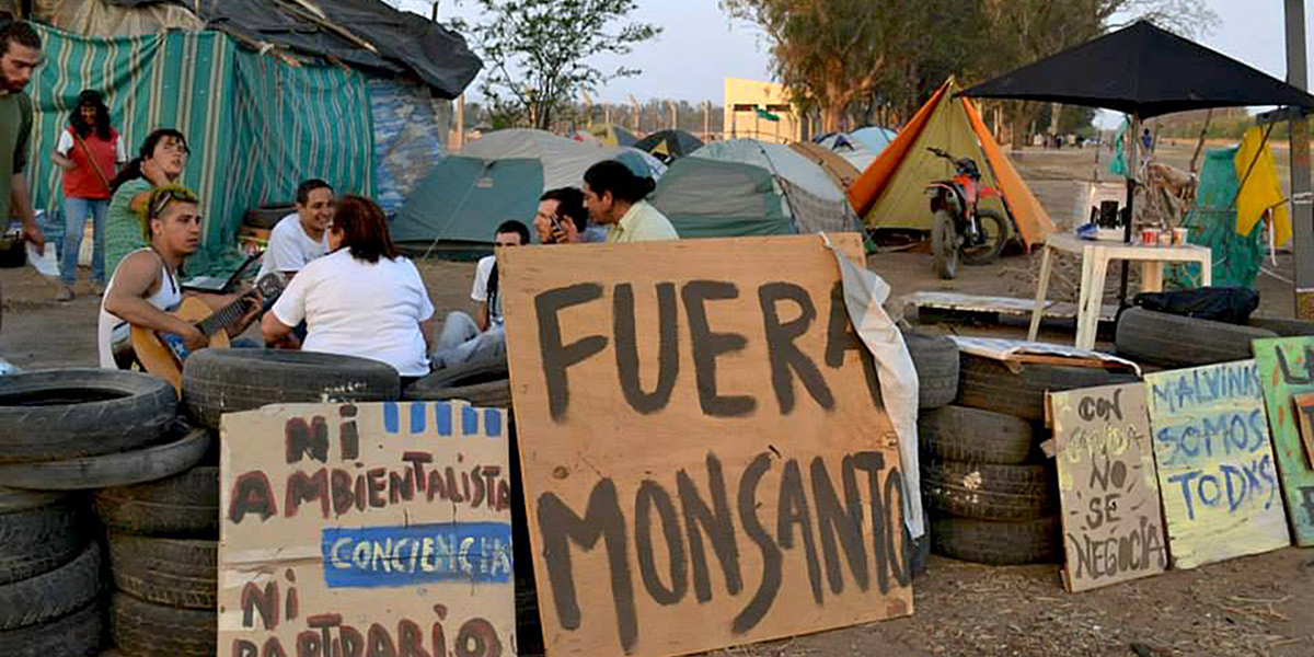 Protesters blocked seed processing plant in Malvinas