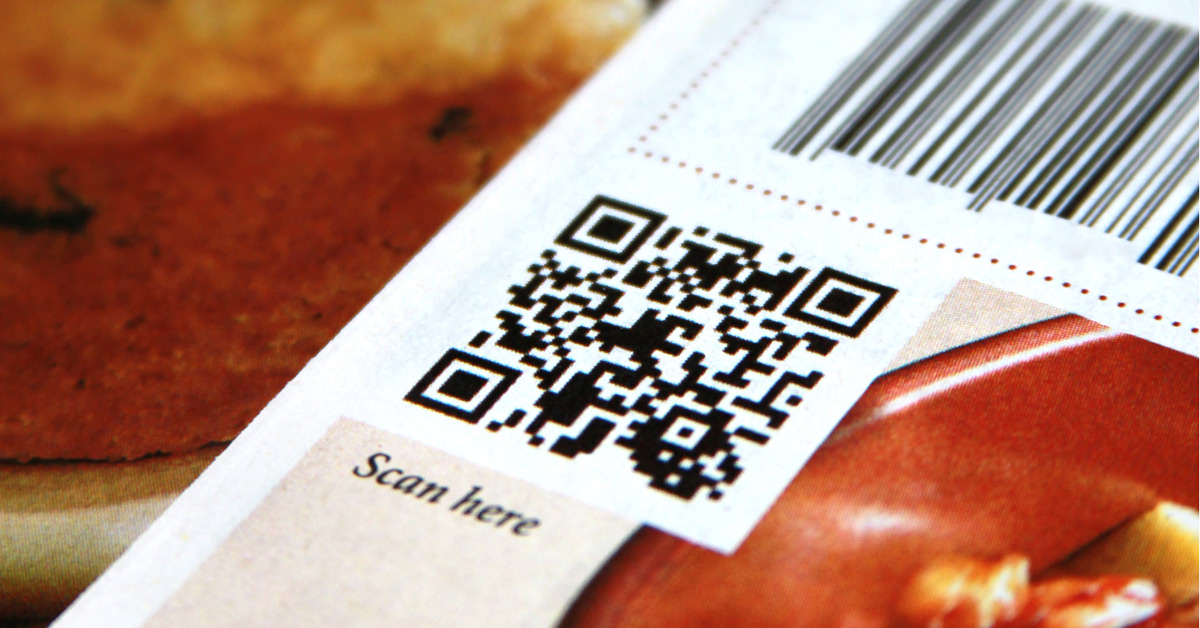QR code on food label