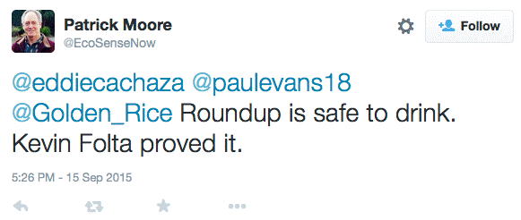 Roundup is safe to drink Kevin Folta proved it Patrick Moore