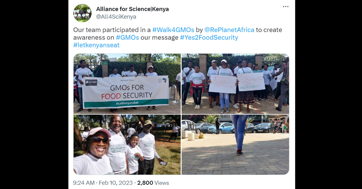 Science Alliance Protest Tweet