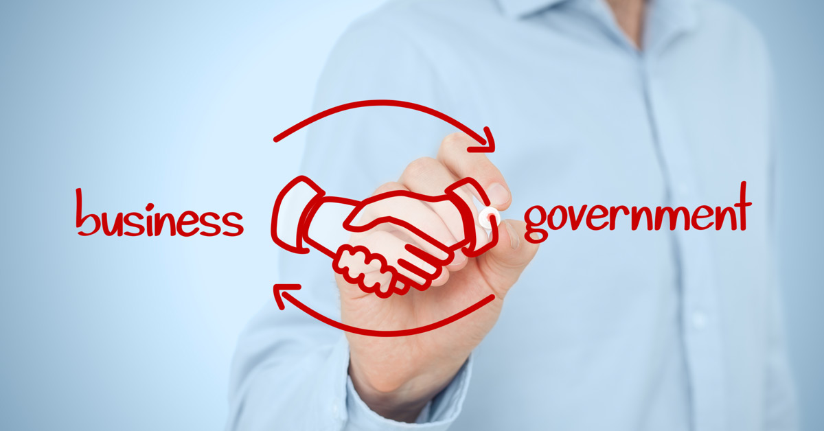 business - goverment handshake