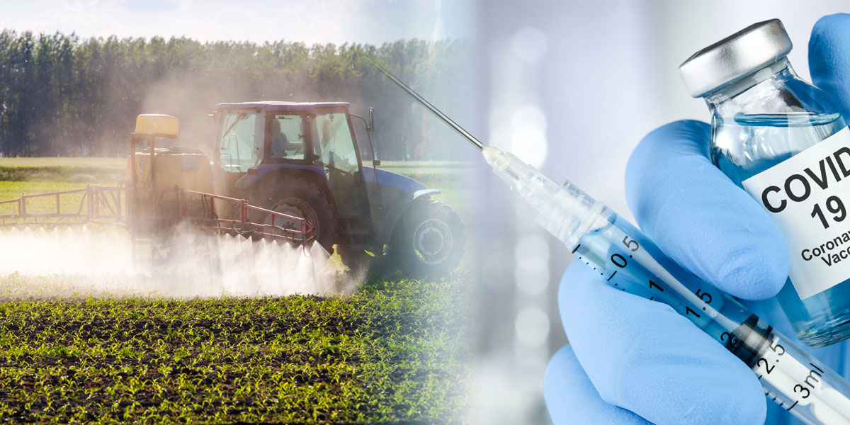 sprayed glyphosate covid vaccine